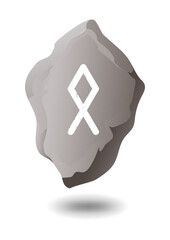 OTXALA STONE RUNE ON A WHITE BACKGROUND IN VECTOR