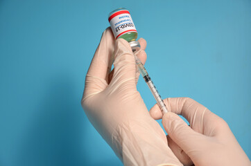 A set of vaccines in a syringe.