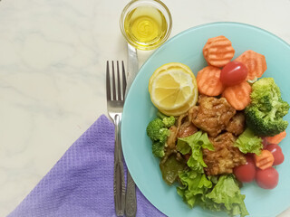 chop with vegetables