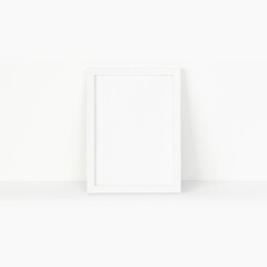 White frame mockup on white background