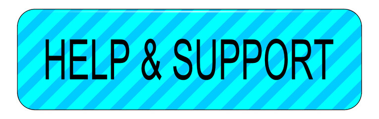 Help and Support Button on white background - illustration