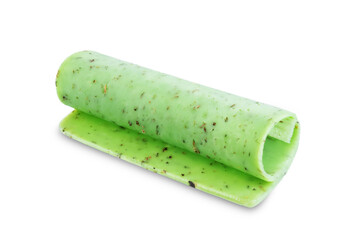 Green cheese on a white isolated background