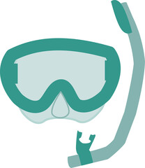 vector image of a mask and snorkel