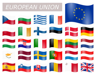 all country flags of European Union