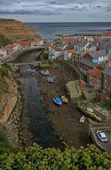 Overlooking Staithes in Yorkshire England UK Europe