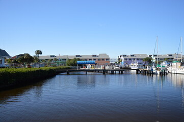 Fototapeta na wymiar Marina am Golf von Mexico, Punta Gorda, Florida