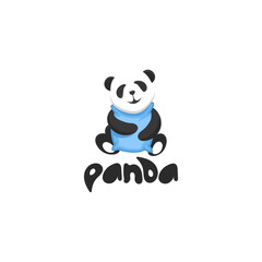 panda and pillow design vector illustration