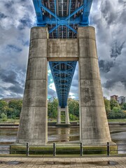 The Metro or Queen Elizabeth II Bridge carries the Tyne and Wear Metro over the River Tyne
