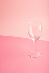 empty cup on pink background