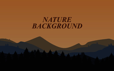 nature mountain background forest vector design for banner or design