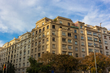 building in one of the streets of barcelona
