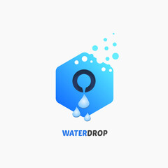 World water day, natural environment saving water drop concept with ecological background, vector art and illustration