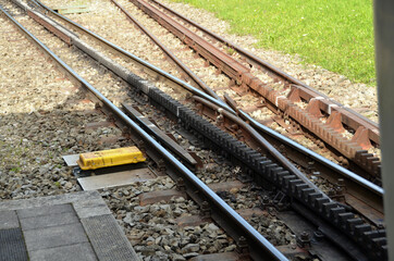 Weiche für Zahnradbahn