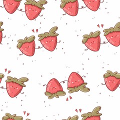 Strawberry Pattern cute kawaii baby pattern paper digital paper scrapbook paper fabric pattern for textile baby clothing baby pattern seamless texture cute kawaii burgundy background