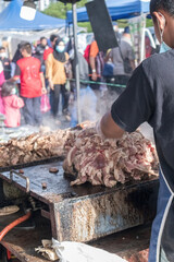 view of brincang night market located at brinchang, cameron highlands, malaysia