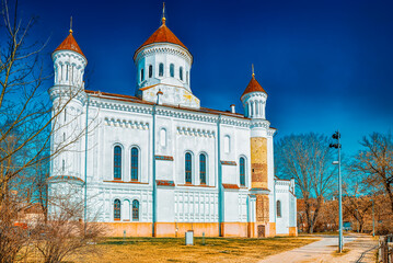 Prechistensky Cathedral - Orthodox Cathedral in Vilnius. Located in the Old Town in the valley on the shore of Vilni.