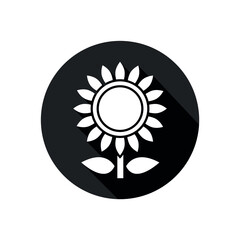 Vector image. Icon of a sunflower.