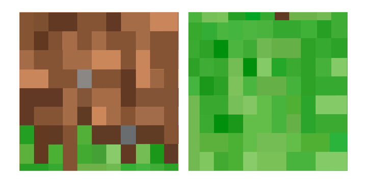 Pixel background. The concept of games background. Minecraft concept. Vector illustration.