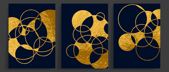 Luxury dark gold abstract art background vector. Line art design with golden hand drawn texture. Design for wall art,cover, home decor, prins and wallpaper  © TWINS DESIGN STUDIO