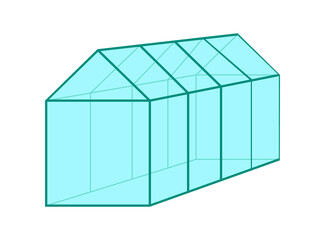 Greenhouse isolated on white background. Vector illustration.