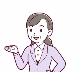 Obraz premium 女性役員のイラスト