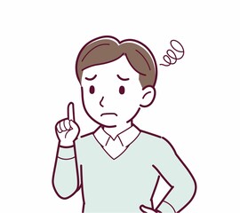 中年の男性のイラスト