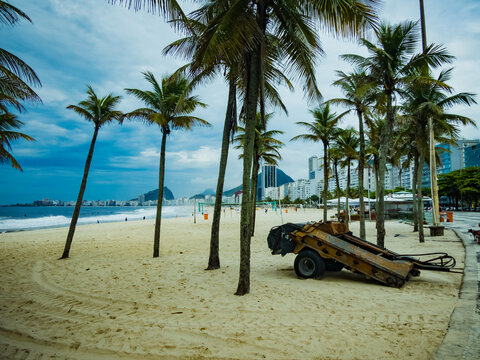 Der ber&uuml;hmte Strand Copacabana in Rio de Janeiro in Brazilien