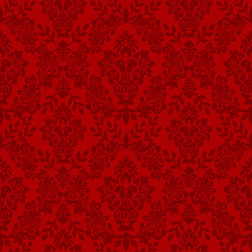 Red outlet patterned wallpaper