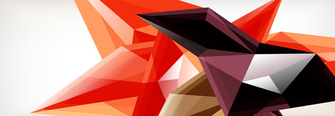 Vector 3d triangles and pyramids abstract background for business or technology presentations, internet posters or web brochure covers