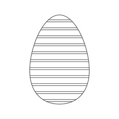 Easter Egg With Ornament For Your Design. Coloring book for kids. Hand drawn vector design.