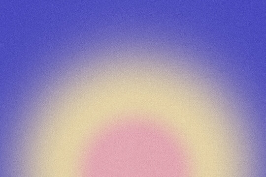 Sunrise, sunset sky. Digital noise gradient. Nostalgia, vintage, retro 70s, 80s style. Abstract lo-fi background. Retro wave, synthwave. Wall, wallpaper, template, print. Purple, pink, yellow colors
