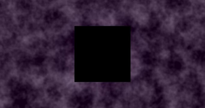 animated abstract background with a black static square in the center. space animation 4k