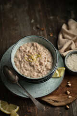 crème riz au lait fait maison aux zestes de citron