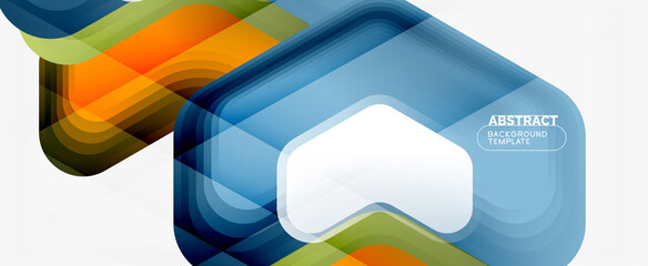 Vector 3d arrow geometric composition, abstract background for business or technology presentation, internet poster or web brochure cover, wallpaper