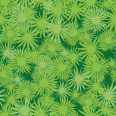 Vector shades of green leaves pattern background