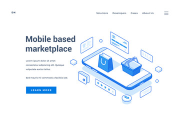 Convenient banner of mobile application for shopping