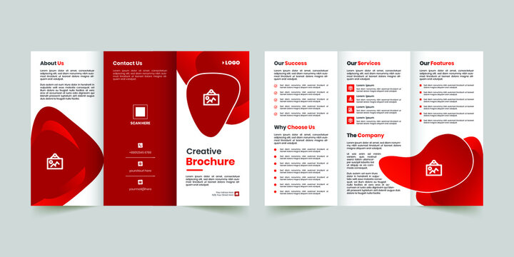 Creative corporate business trifold brochure template