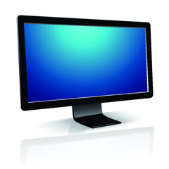 Fototapeta premium Computer Monitor with blank screen on white background
