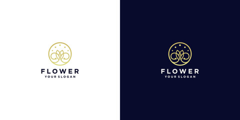 flower logo design vector inspiration