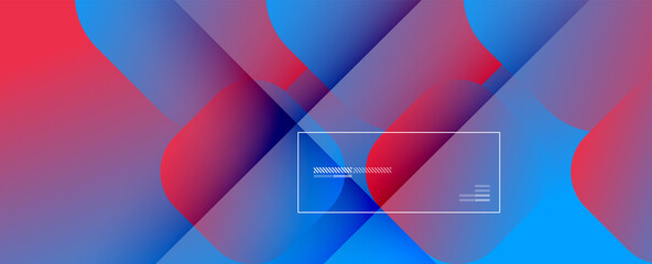 Square shapes composition geometric abstract background. 3D shadow effects and fluid gradients. Modern overlapping forms