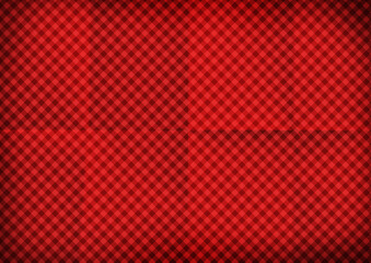 Red folded diagonal tartan paper background