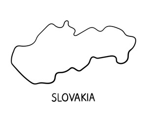  Hand drawn Slovakia map illustration