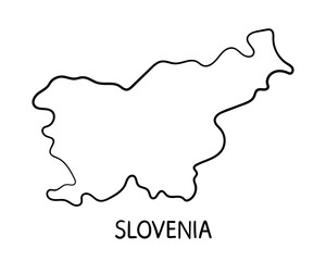  Hand drawn Slovenia map illustration