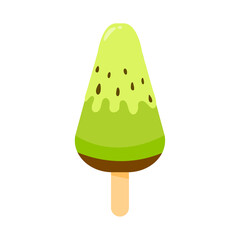 Vector ice cream. Sweet ice cream made from fruit and waffle cones. Refreshing in summer