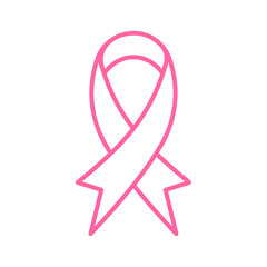 Vector pink ribbon cross Breast cancer day sign in women Cancer fighting ideas
