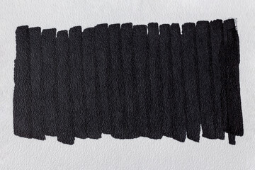 Black rectangle painted on a white wall
