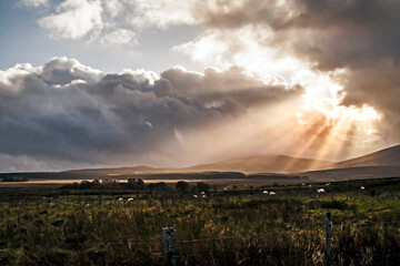 dramatic autumn  landscape image taken in Lake District , Cumbria