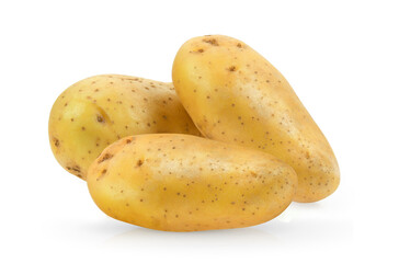 potato on white background