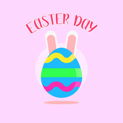 Easter Day Vector. Happy Easter Day
