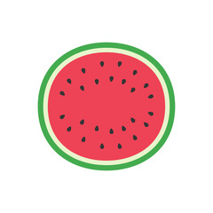 A delicious red watermelon Sweet fruit that is commonly eaten during summer for freshness.